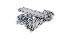 JOGO DE RAIO DIANTEIRO CROMADO (FREIO A DISCO) PARA YBR125 ED 2000 A 2008