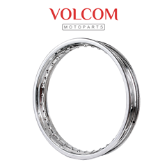 ARO DE RODA TRASEIRO ACO CROMADO  2.15X17 PARA BROS 125 2003 A 2025  -  BROS 150 2005 A 2015 -  BROS 160 2016 A 2023 