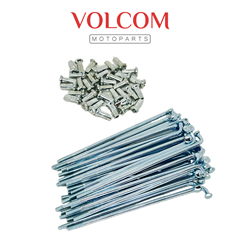 JOGO DE RAIO TRASEIRO 4,0MM ZINCADO PARA BIZ 125 KS 2006 - POP100 2007 A 2015 - POP110I 2016 A 2023