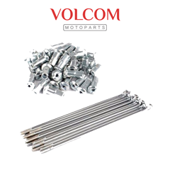 JOGO DE RAIO DIANTEIRO/TRASEIRO 4,0MM ZINCADO PARA TITAN 150 KS 2004 A 2013 - TITAN 125 KS 2000 A 2004 - FAN 125 2005 A 2018