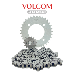 KIT DE TRANSMISSAO SEM RETENTOR ACO 1045 PARA BIZ 125 KS 2006 A 2013  - POP 100 2007 A 2015 - BIZ 125 EX 2011 A 2024