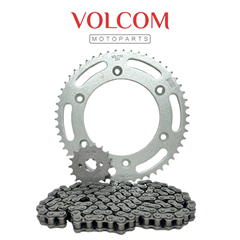 KIT DE TRANSMISSAO SEM RETENTOR ACO 1045 PARA NXR 125 BROS KS 2003 A 2005 - NXR 125 BROS ES 2003 A 2005