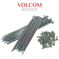 JOGO DE RAIO DIANTEIRO 4,0MM CROMADO PARA TITAN125 1995 A 1999 - TODAY125 1989 A 1994 - CG125 1976 A 1988