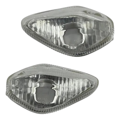 LENTE DO PISCA DIANTEIRO ESQUERDO/TRASEIRO DIREITO CRISTAL PARA  TITAN 150 EX 2014 A 2015 - XRE 190A 2016 A 2024 - NXR 160 BROS EDD 2015 A 2024