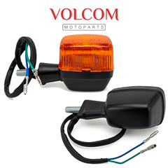 PISCA COMPLETO SEM LAMPADA PARA YBR E 2000 - 2001 UNIVERSAL AMARELO