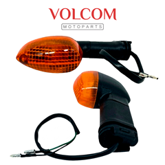 PISCA COMPLETO SEM LAMPADA PARA FACTOR 125 2009 - 2016  XTZ 125 2010 - 2013 DIANTEIRO DIREITO AMARELO