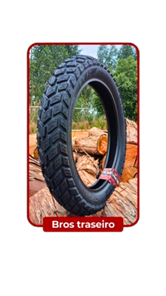 PNEU BORA BORA 110/90-17 BR 60 TRASEIRO PARA NXR 150 BROS - XTZ 150 CROSSER - XRE 190