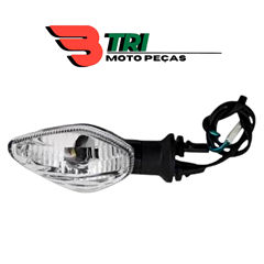 PISCA COMPLETO SEM LAMPADA PARA TITAN150 EX 2014 2015 -  FAN160 ESD 2016 A 2025 - START160 ESD 2025 DIANTEIRO DIREITO/TRASEIRO ESQUERDO CRISTAL
