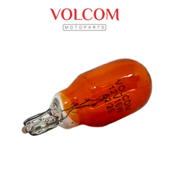LAMPADA DO PISCA ESMAGADA HALOGENA 12V X 16W AMBAR PARA TITAN 125 KS/ES 2000 A 2004 - TITAN 150 KS 2004 A 2010 - FAN 125 ES 2009 A 2013
