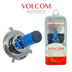 LAMPADA DO FAROL H4 PRODUZIDA COM CRISTAL DE QUARTZO 35/35W 12V AZUL EFEITO - XENON PARA TITAN 150 KS 2004 A 2010 - YBR 125 2000 A 2008 - NXR 150 BROS KS 2006 A 2008