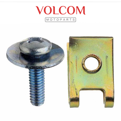KIT PARAFUSO COM PRESILHA 4MM PARA FIXAR RABETA PARA TITAN 125 1995 A 1999 - TODAY 125 1989 A 1994