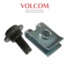 KIT PARAFUSO COM PRESILHA 5X11.5 PARA FIXAR BICO FRONTAL E CARENAGEM DO FAROL PARA TITAN 125 ES 2000 A 2004 - BIZ100 ES 2000 A 2005 - POP 100 2007 A 2015 - BIZ 125 EX 2011 A 2017 