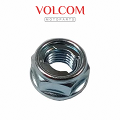 PORCA FLANGE 12MM MODELO ORIGINAL DO EIXO DE RODA DIANTEIRA PARA FACTOR 125 K 2009 A 2016 - TITAN 125 KS 2000 A 2004 - BIZ 125 EX 2011 A 2025