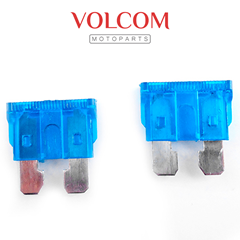 FUSIVEL LAMINA DE ENCAIXE 15 AMPERES (AZUL) PARA BIZ 100 ES 2013 A 2015 - TITAN 150 ES 2004 A 2010 - NXR150 BROS ESD 2003 A 2014