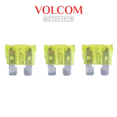 FUSIVEL LAMINA DE ENCAIXE 20 AMPERES (AMARELO) PARA TWISTER250 2001 A 2008 - FALCON400 1999 A 2008 - TWISTER250 2001 A 2008