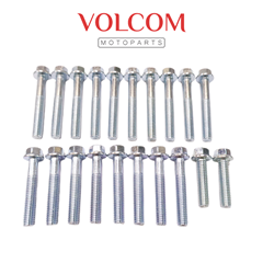 KIT PARAFUSO DA TAMPA DO MOTOR COM 20 PECAS (ZINCADO) PARA BIZ 110I 2016 A 2023 - POP 110I 2016 A 2023