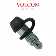 PARAFUSO SEXTAVADO M8 SANGRIA DO OLEO DE FREIO COM CAPA PARA TITAN125 ES 2000 A 2004 - TITAN150 2004 A 2015 - NXR160 2016 A 2022