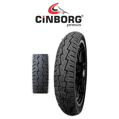 PNEU CINBORG 80/100-14 49L PARRUDO REINF TRASEIRO PARA BIZ 100/110I/125 - POP 100/110I - FOX 110