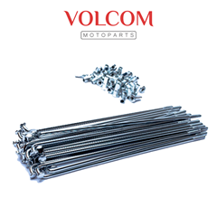 JOGO DE RAIO DIANTEIRO 3,2MM CROMADO PARA POP100 2007 A 2015 - POP110I 2016 A 2021