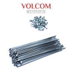 JOGO DE RAIO DIANTEIRO/TRASEIRO 3,2MM CROMADO PARA CRYPTON 105/115