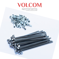 JOGO DE RAIO TRASEIRO 3,5MM CROMADO PARA BIZ125 ES 2006 A 2015 - BIZ100 KS/ES 2002 A 2005 - POP100 2007 A 2015