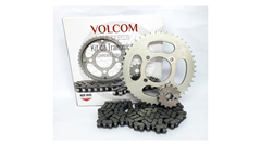 KIT DE TRANSMISSAO SEM RETENTOR ACO 1045 PARA YBR 125 K/E 2002 A 2008 - FACTOR 125 K/E 2009 A 2016  - FACTOR 125 K1 2014 A 2016