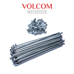 JOGO DE RAIO TRASEIRO 4,0MM CROMADO PARA BIZ125 ES 2006 A 2015 - POP100 2007 A 2015 - POP110I 2016 A 2023