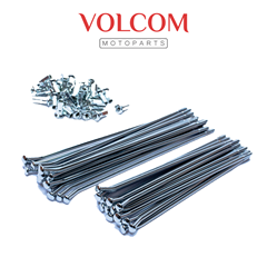 JOGO DE RAIO TRASEIRO 4,0MM CROMADO PARA NXR150 BROS 2003 A 2014 - NXR125 BROS KS/ES 2013 A 2015 - NXR160 BROS ES 2016 2017