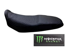 CAPA DE BANCO EMBORRACHADA PARA MOTO UNIVERSAL (MONSTER) PRETA