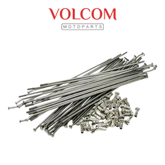 JOGO DE RAIO DIANTEIRO 4,0MM CROMADO PARA POP100 2007 A 2015 - POP110I 2016 A 2021